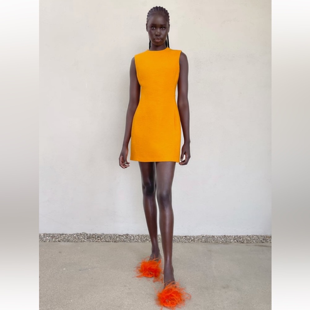 🧡ZARA Textured Short Dress